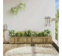 Jardinière - Bac à fleurs pour l'extérieur - 180 x 31 x 31 cm - Bois de pin imprégné sous pression - Rectangulaire