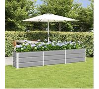 Jardinière / bac à fleurs - VIDAXL - Jardinière standard - 240 x 40 x 45 cm - Acier durable - Gris clair