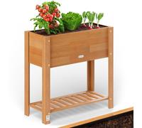 Jardinière bac potager à semis - Bois d'acacia 68 x 30 x 75 cm - 2 étages - Marron -