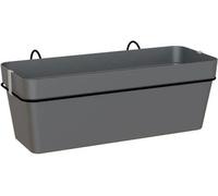Jardinière Balcon ARTEVASI Capri RE 50cm, Anthracite, 50,2 x 28,5 x 20 cm, 1,45L, Avec Réserve d'Eau