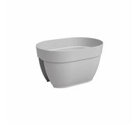 ARTEVASI Jardinière balcon CAPRI CAMPANA - 40 ma - Gris clair - 39 x 25,6 x 22,5 cm