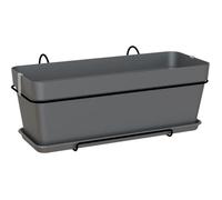 Artevasi Kit jardinière Capri 50 cm anthracite – 50,2×28,5×h20,7 cm – 1,54 L