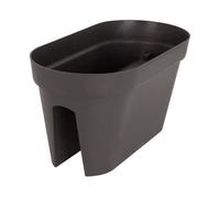 Artevasi Jardinière pour balcon CAPRI - 30 x 60 x H30 cm - 26,8 L - Gris anthracite