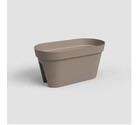 Artevasi – Jardinière pour balcon Capri – Gris taupe – 30 x 60 x H 30 cm – 26,8 L
