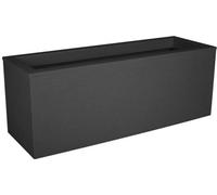 Jardinière Balcon EDA Graphit Up, 25 L, 59 x 19,5 x 22,8 cm, Gris Anthracite, Décor Vagues
