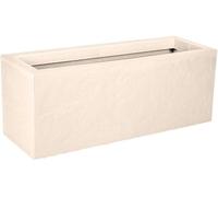 Jardinière Balcon EDA Volcania Up, 25 L, 59 x 19,5 x 22,8 cm, Beige Calcaire, Décor Pierre, Intérieur/Extérieur