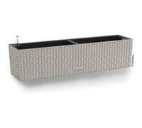 Lechuza Bac à plantes Balconera Cottage 80 – système d'arrosage, 2 bacs – Marron sable 12 L