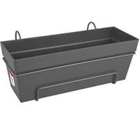 Jardinière Balconnière Elho Loft Urban Allin1, 49 x 27 x 21 cm, Balcon Extérieur, 100% Recyclé, Noir