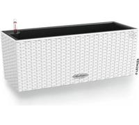 Jardinière Balconnière LECHUZA Cottage 50, Blanc, 44x33 cm, Avec réserve d'eau, Plastique, Housse Lavable