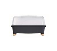 Jardinière basse, avec couvercle en polycarbonate pour protéger vos plantes L Prosperplast Respana Planter Wood Low Set en plastique, couleur : blanc