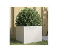 vidaXL Jardinière surélevée blanche 32x30x29 cm acier