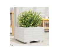 vidaXL Jardinière - Blanc bois de pin massif