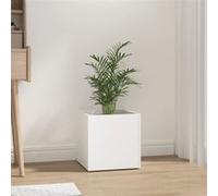 vidaXL Jardinière Pot de Fleurs Décoration de Salle de Séjour Chambre à Coucher Bureau Salon Intérieur Blanc 40x40x40 cm Bois d'Ingénierie