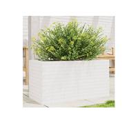 vidaXL Bac à plantes blanc 90x40x45,5 cm pin massif