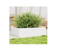 vidaXL Bac à plantes Jardinière 90x60x23 cm pin massif blanc