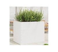 vidaXL Bac à plantes blanc 90x60x68,5 cm pin massif