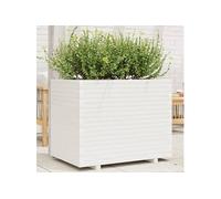 vidaXL Bac à plantes blanc 90x60x72,5 cm pin massif