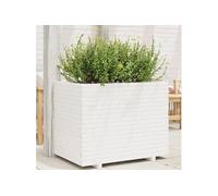 vidaXL – Bac à plantes en pin massif – Blanc 90x60x72 cm
