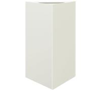 Jardinière blanc triangulaire 50x43x75 cm acier