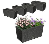 Jardinière - Botle - 39.5x19.5 Cm - Anthracite - 12l - Avec Insert 8l Multicolore