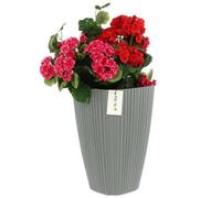 Jardinière - Botle - H 45cm - Gris - Plastique - Carré - Résistante Aux Intempéries Multicolore