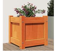 Jardinière - Capacité généreuse - vidaXL - Jardinière cire marron 31x31x31 cm bois de pin massif @392062