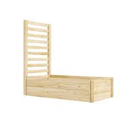 Jardinière carré potager en bois avec treillis dim. 230L x 60l x 110H cm bois sapin naturel