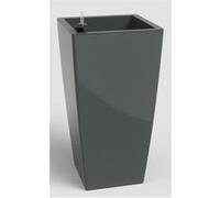 Jardinière carrée auto-arrosante ARTEVASI Pisa anthracite 40x40x78 cm Anthracite