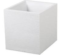 EDA Pot plastique carré Blanc/Graphit 31 x 39 x 39 x 43
