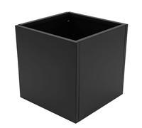 Jardinière carrée noire Cube Planteuse Boîte Intérieur Extérieur Planteuse pour extérieur 50*50cm