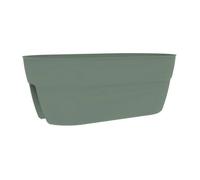 EDA Jardinière cavalière Osaka 19,5 L – Système de fixation breveté – 56x30,1x20,6 cm Vert laurier