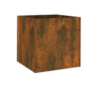 vidaXL Jardinière Chêne fumé en bois d'ingénierie 40 x 40 x 40 cm