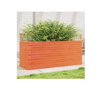 vidaXL Bac à plantes brun cireux 110x40x46 cm pin massif