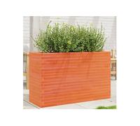 vidaXL Bac à plantes en pin massif brun cireux 110x40x68,5 cm