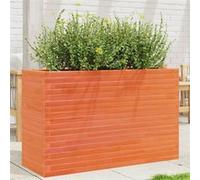 vidaXL Bac à plantes en pin massif brun cireux 110x40x68,5 cm