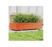 vidaXL Bac à plantes brun cireux 110x60x26,5 cm pin massif
