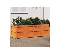 vidaXL Bac à plantes brun cireux 150x50x50 cm pin massif