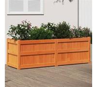 vidaXL Bac à plantes brun cireux 150x50x50 cm pin massif