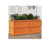 vidaXL Bac à plantes brun cireux 150x50x70 cm pin massif