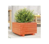 Vidaxl Jardinière Cire Marron 40x40x26,5 Cm Bois De Pin Massif