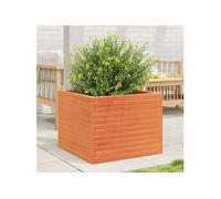 vidaXL Bac à plantes brun cireux 60x60x46 cm pin massif