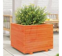 vidaXL Bac à plantes en pin massif brun cireux 60x60x49,5 cm