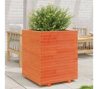vidaXL Bac à plantes en pin massif – Brun cireux – 60x60x72,5 cm