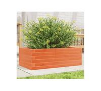 vidaXL Bac à plantes brun cireux 70x40x23 cm pin massif