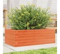 Jardinière cire marron 70x40x23 cm bois de pin massif G