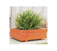vidaXL Bac à plantes brun cireux 70x70x26,5 cm Pin massif