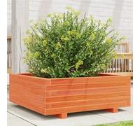 vidaXL Bac à plantes Pin massif - brun cireux - 70x70x26,5 cm