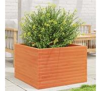 vidaXL Bac à plantes brun cireux 70x70x46 cm pin massif