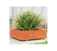 vidaXL Bac à plantes brun cireux 80x80x26,5 cm Pin massif