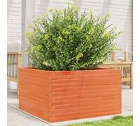 Jardinière cire marron 80x80x45,5 cm bois de pin massif G